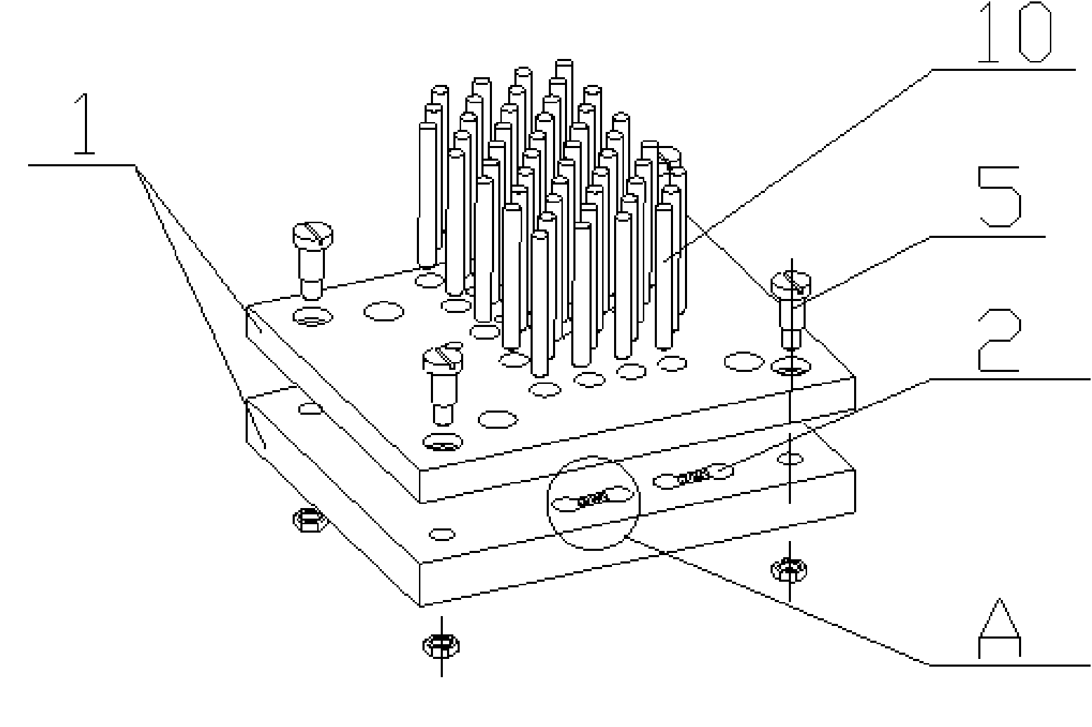 Detonator filling mould and preparation method thereof