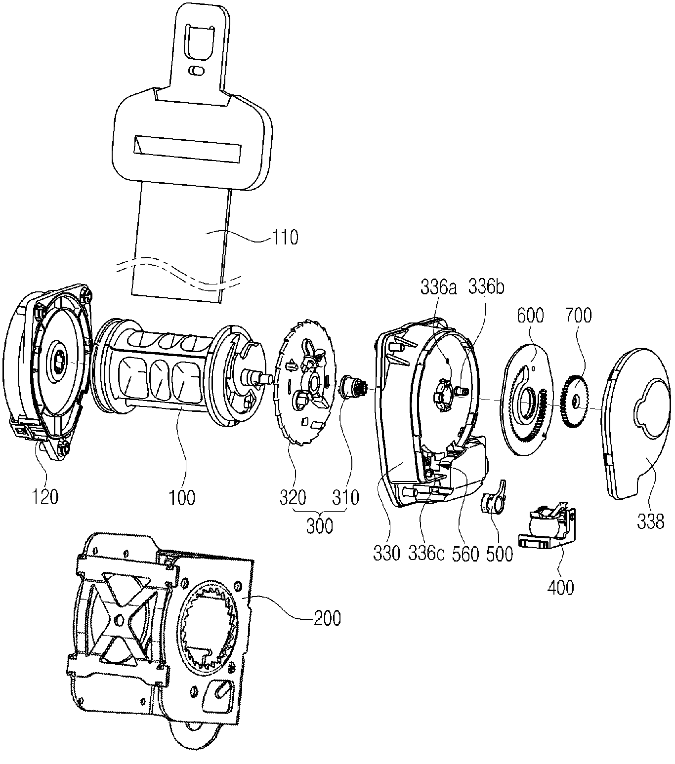 Retractor for seat belt