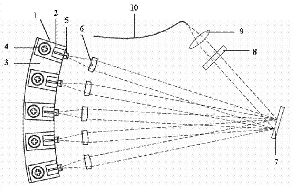 External-cavity-beam-combination semiconductor laser fiber coupling module