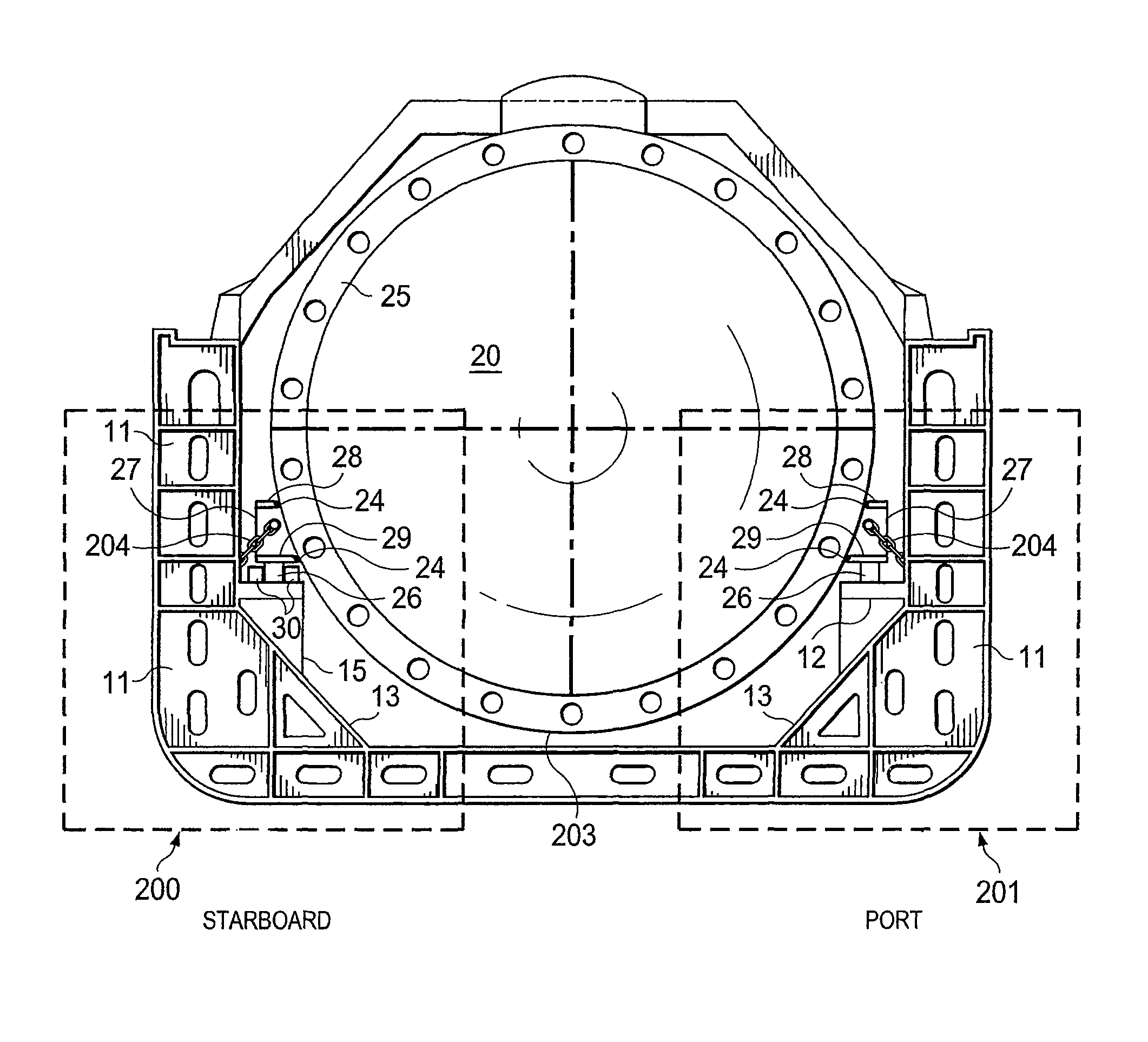 Systems and methods for supporting tanks in a cargo ship