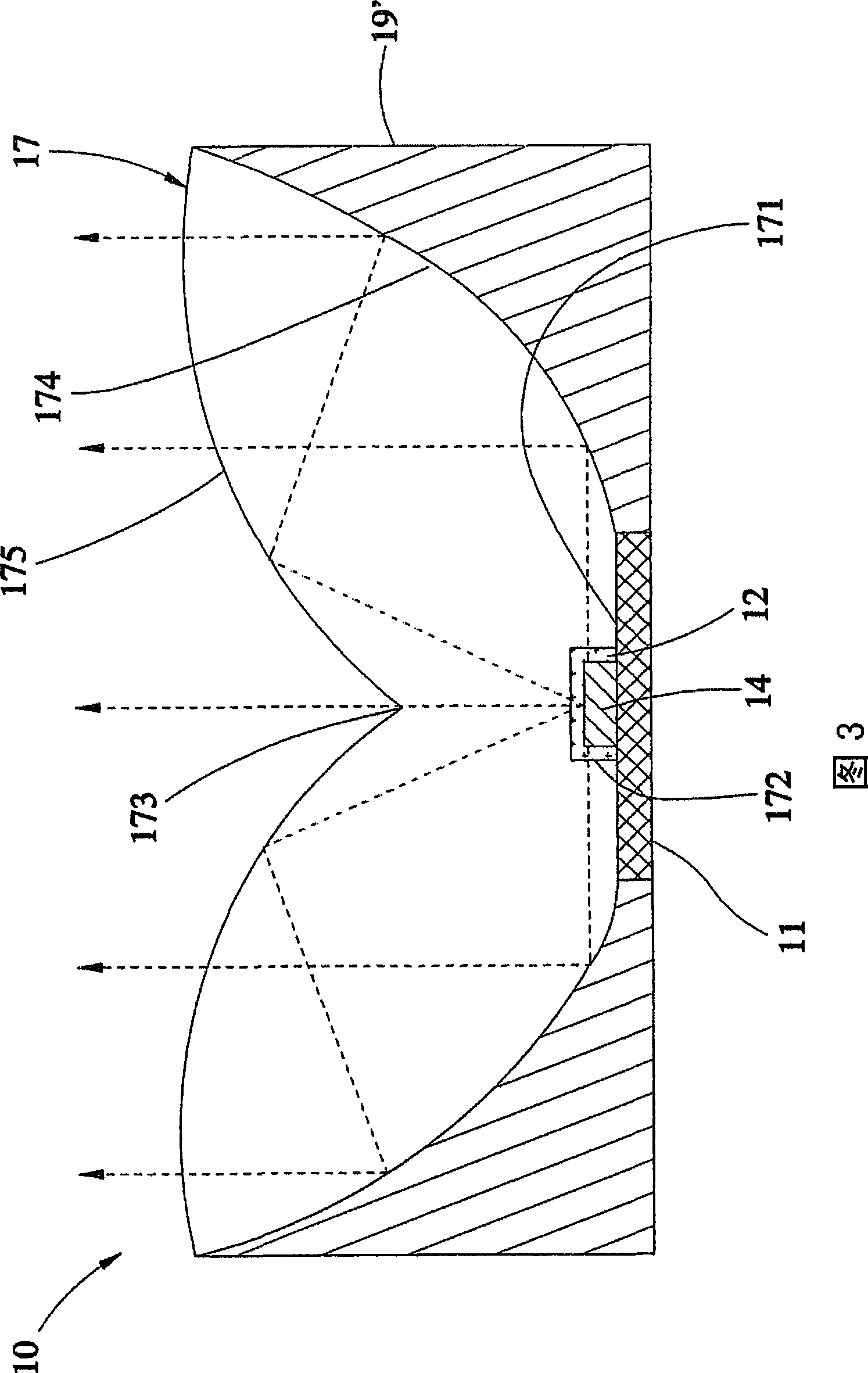 LED illuminating device