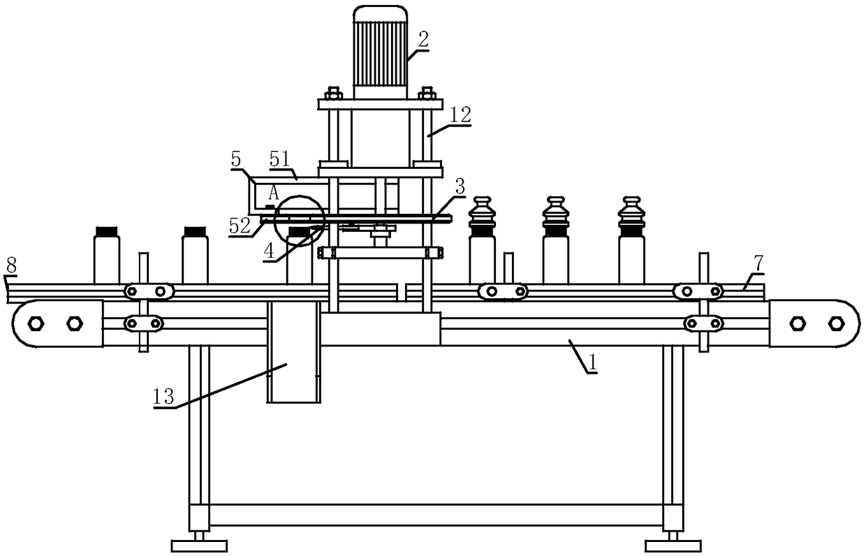 Automatic cutting device for plastic bottle opening residues