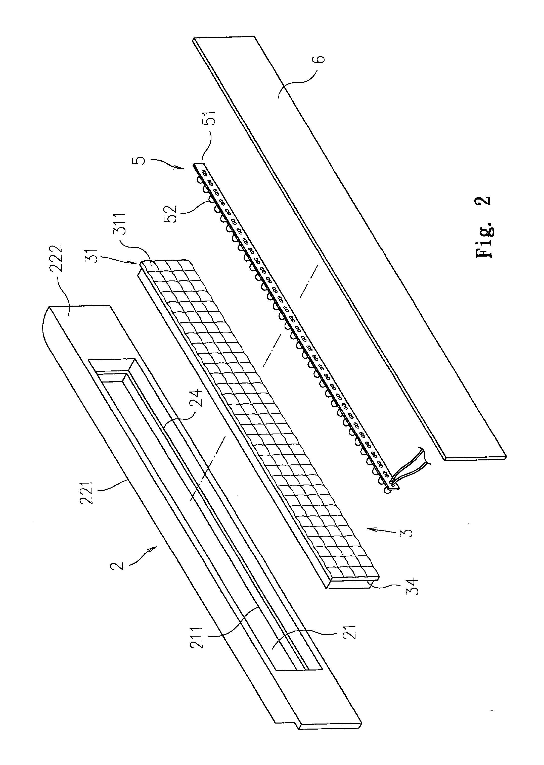 Illuminating rubbing strip of a car