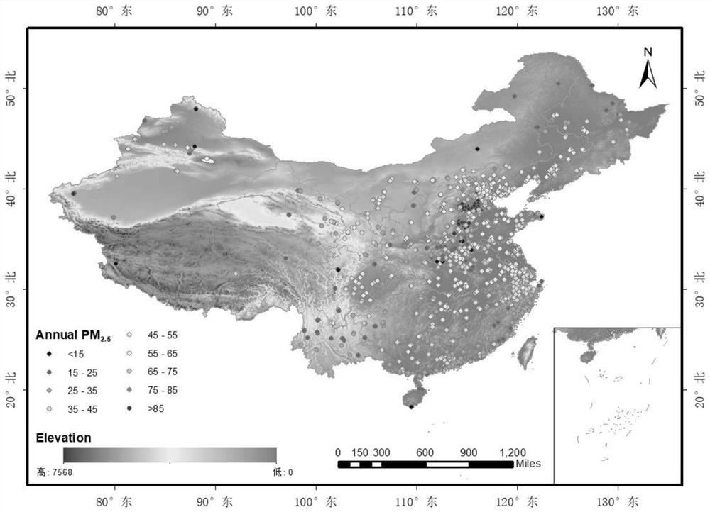 Surface PM2.5 concentration estimation method based on gradient boosting decision-making tree