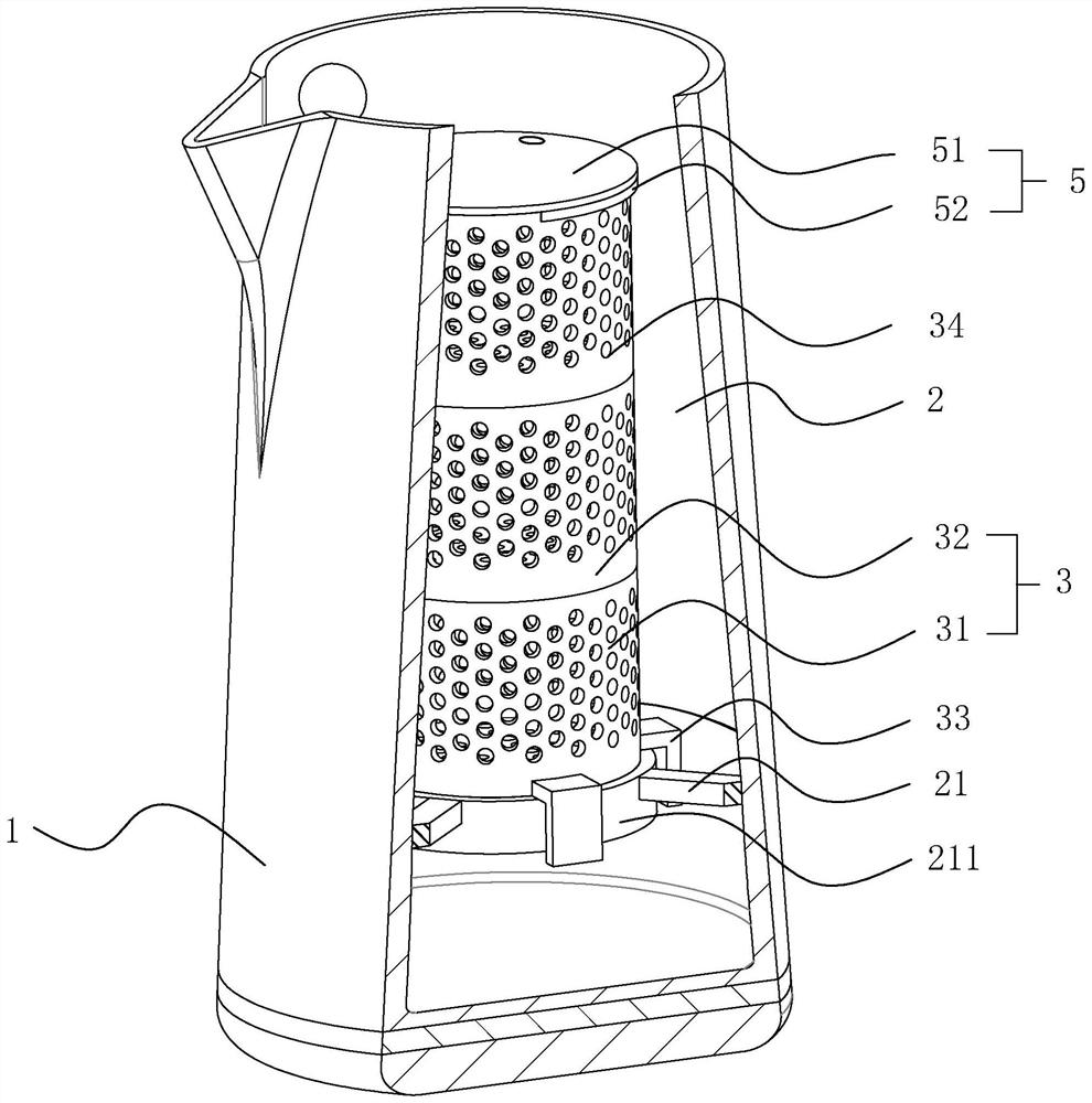 Tea and water separation kettle