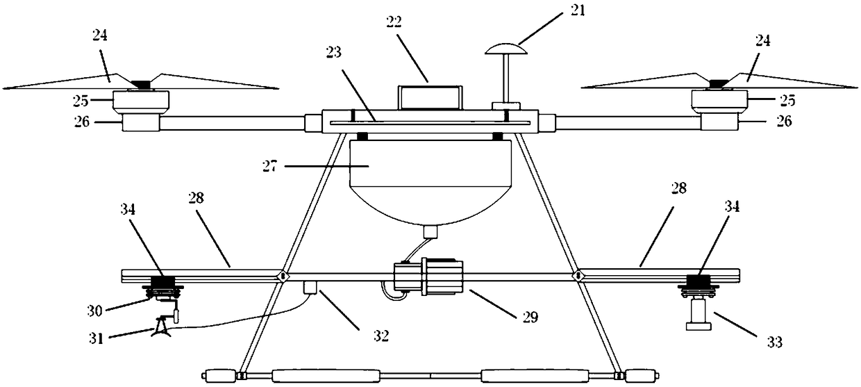 Intelligent weeding drone automatic target spraying flow control device and method