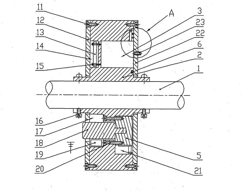 Online dynamic balance head of liquid type high-speed rotor and technological embodiment thereof