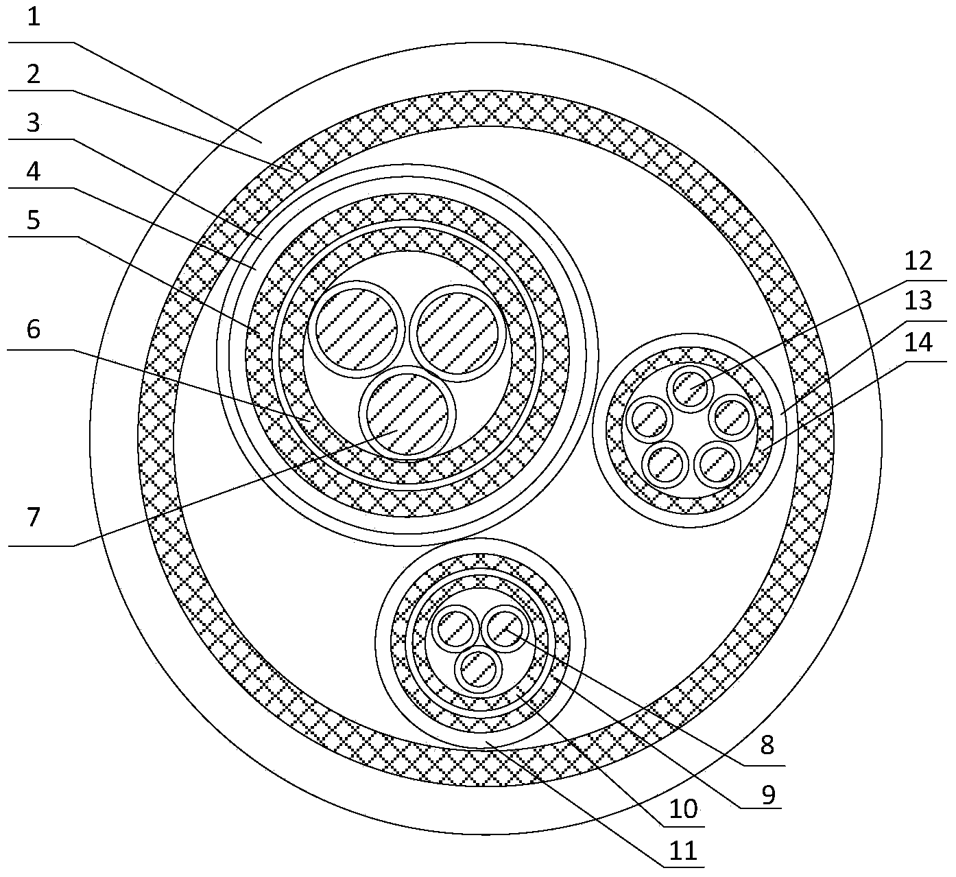 Cable connecting airplane electric brake controller and electromechanical actuator