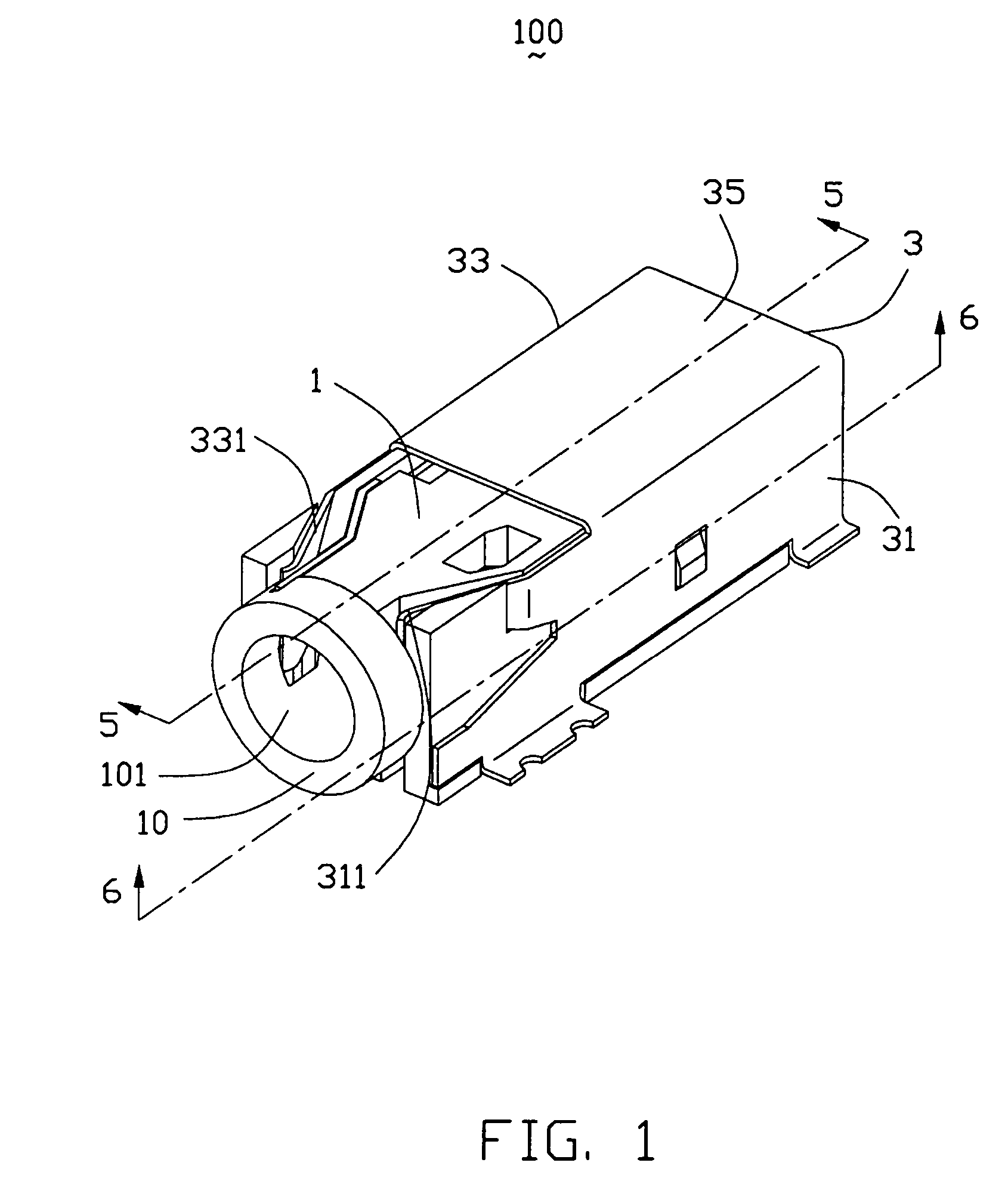 Electrical jack with improved grounding contact