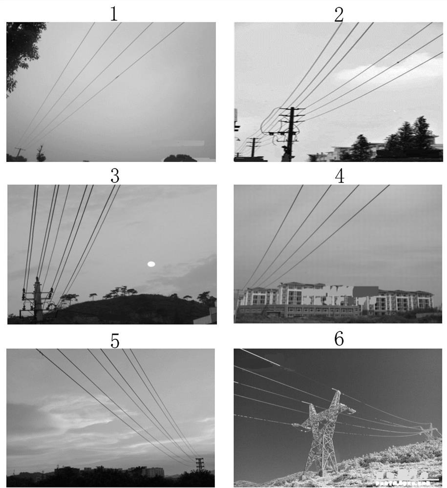 Image processing method of transmission line under complex background based on image classification