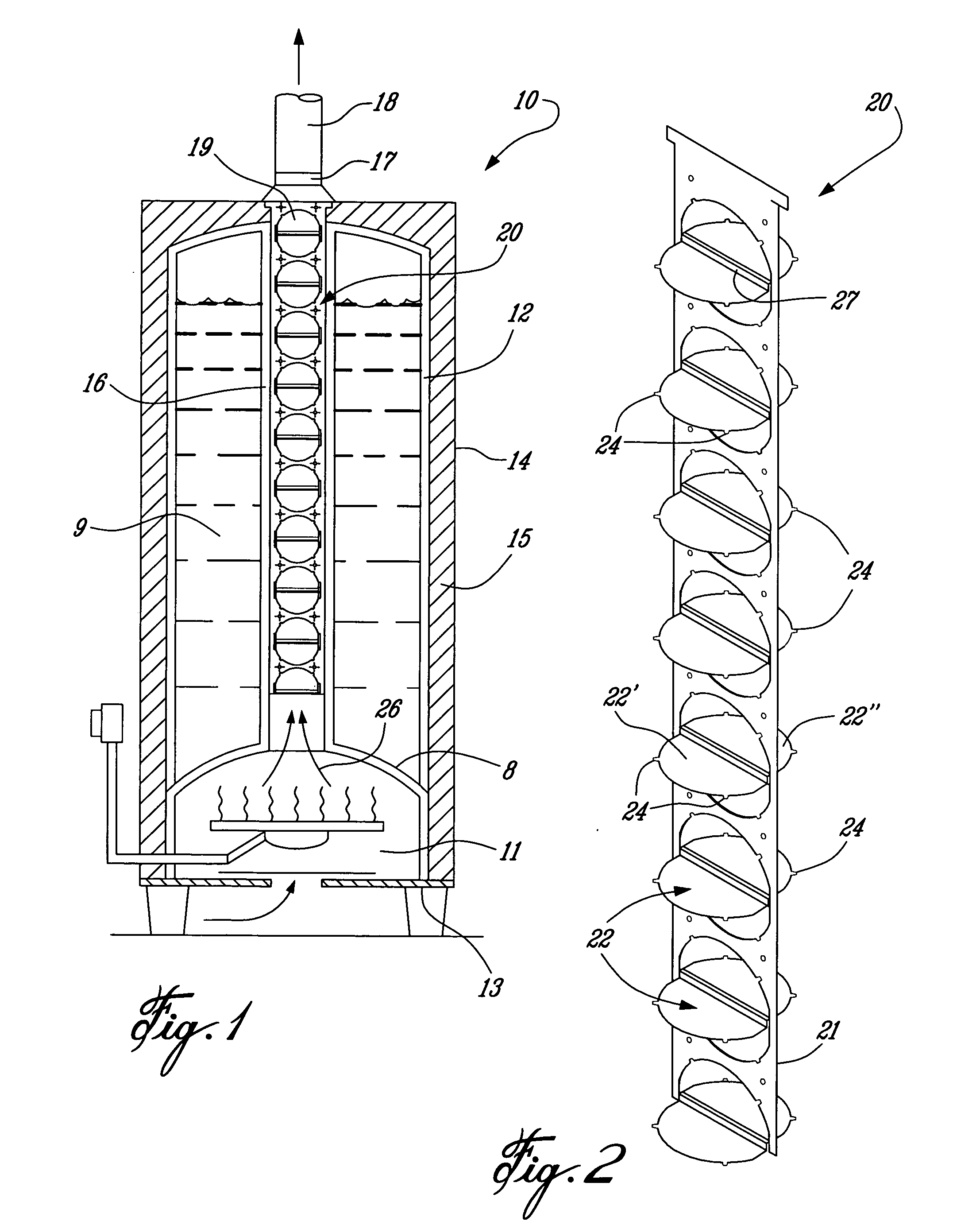 Flue baffle for gas-fired hot water tanks