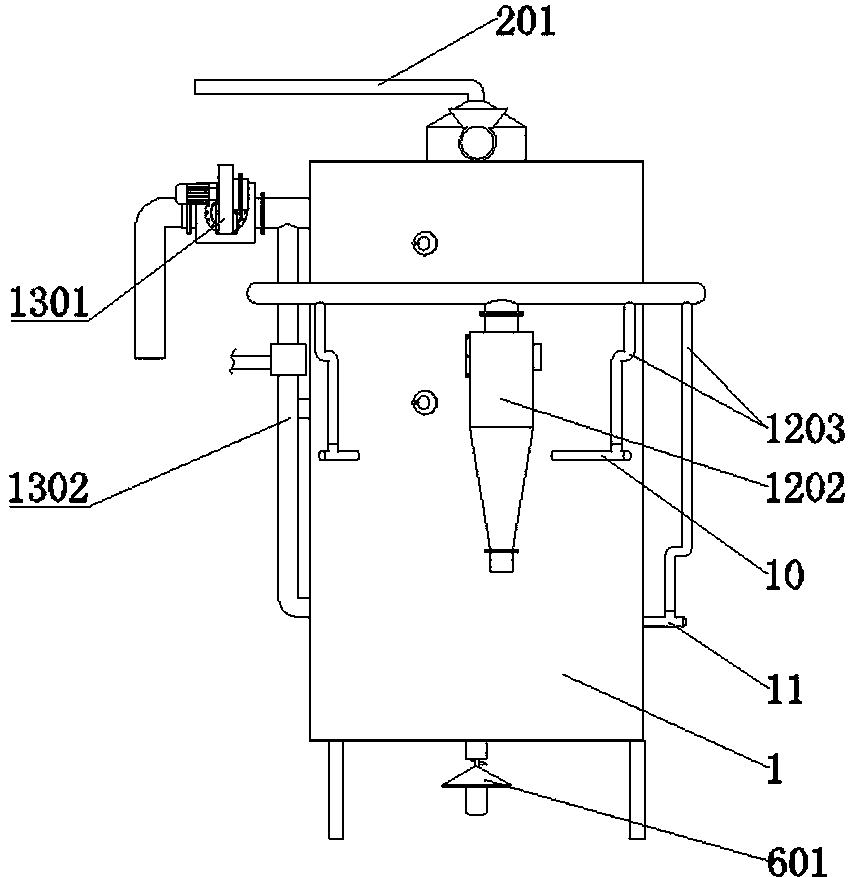 Oxygen-free sectional type pyrolysis furnace for household garbage