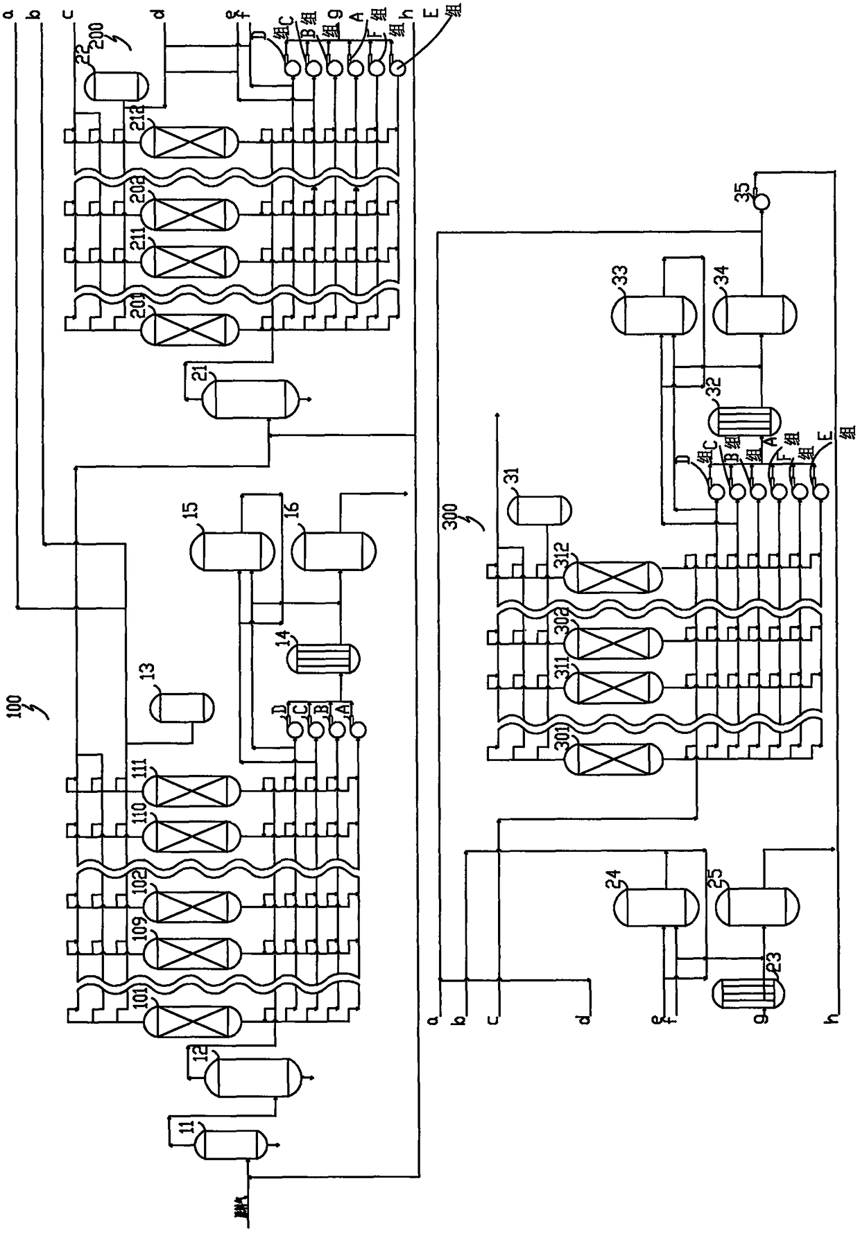 Method for separating and purifying hydrogen gas from dry gas of refining gas tank