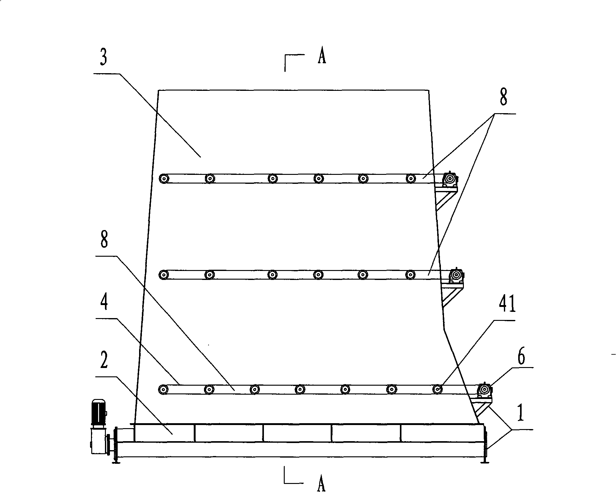 Helical material transport machine