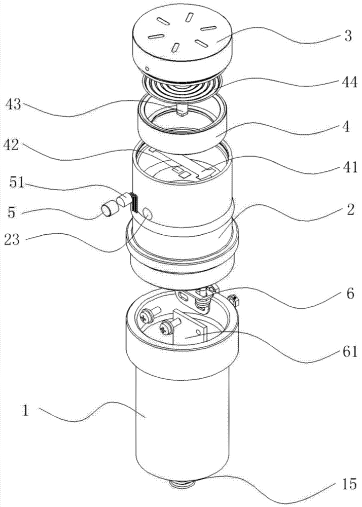 Water temperature and water level measuring device for solar water heater