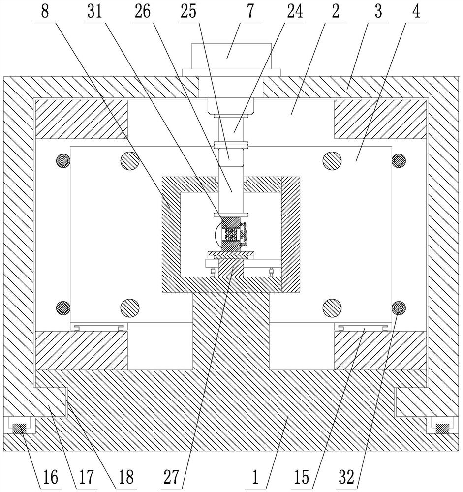 True triaxial experimental device and method capable of obtaining post-peak curve and residual strength of brittle rock