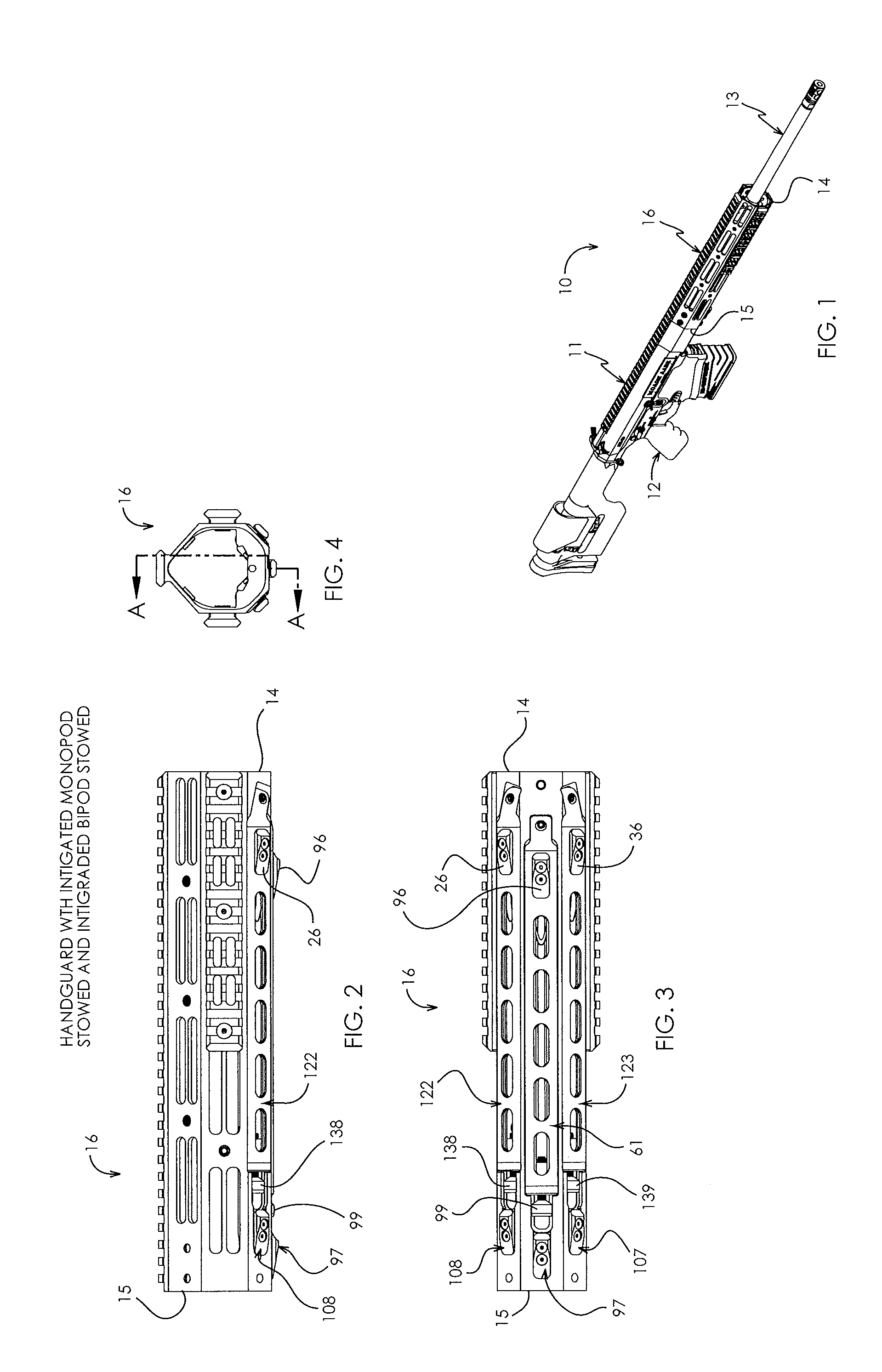 Handguard with integrated pod and firearm