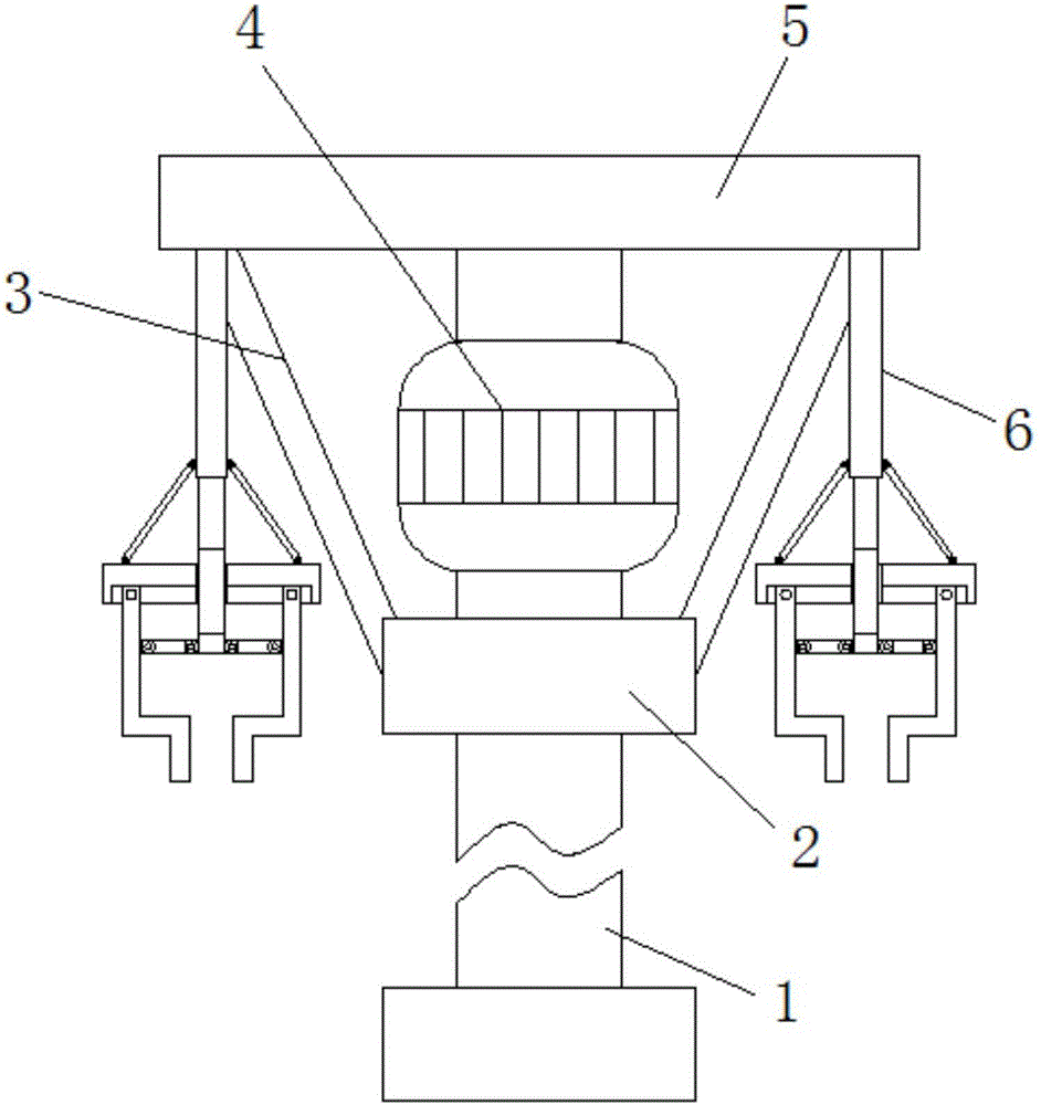 Clamping device for heat treatment of agricultural mechanical workpiece