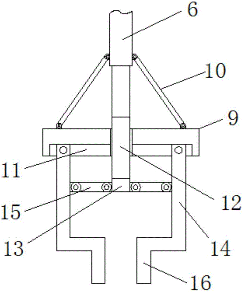 Clamping device for heat treatment of agricultural mechanical workpiece