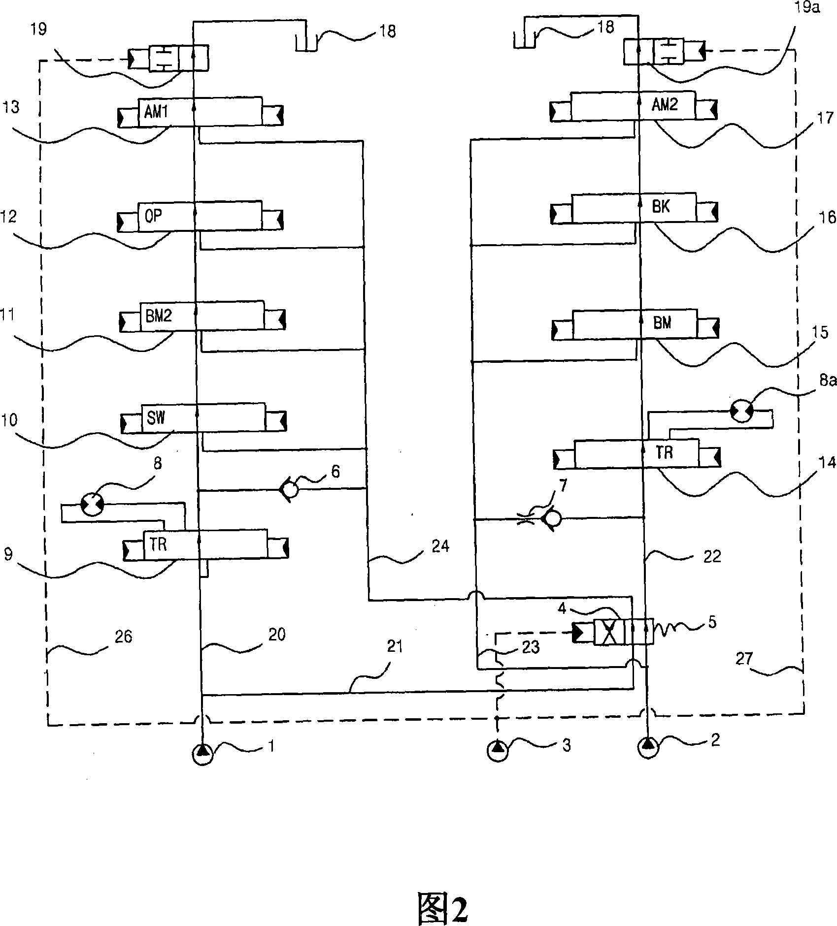 Hydraulic circuit for traveling priority