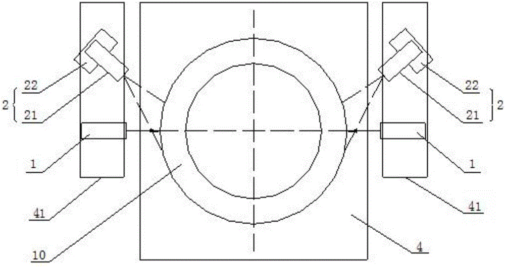 Automatic measuring system for oil gallery of bearing based on structured light and method