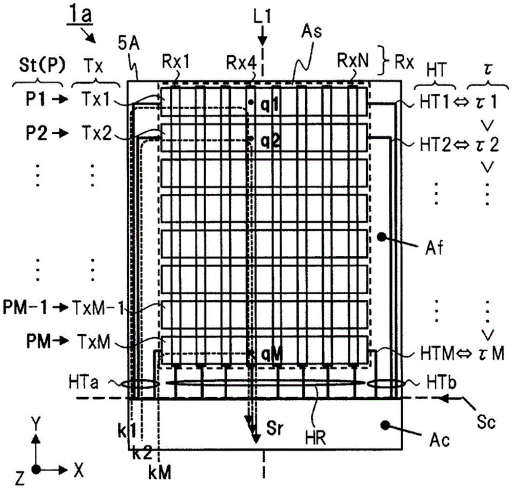 Touch sensor device, display device, and electronic equipment