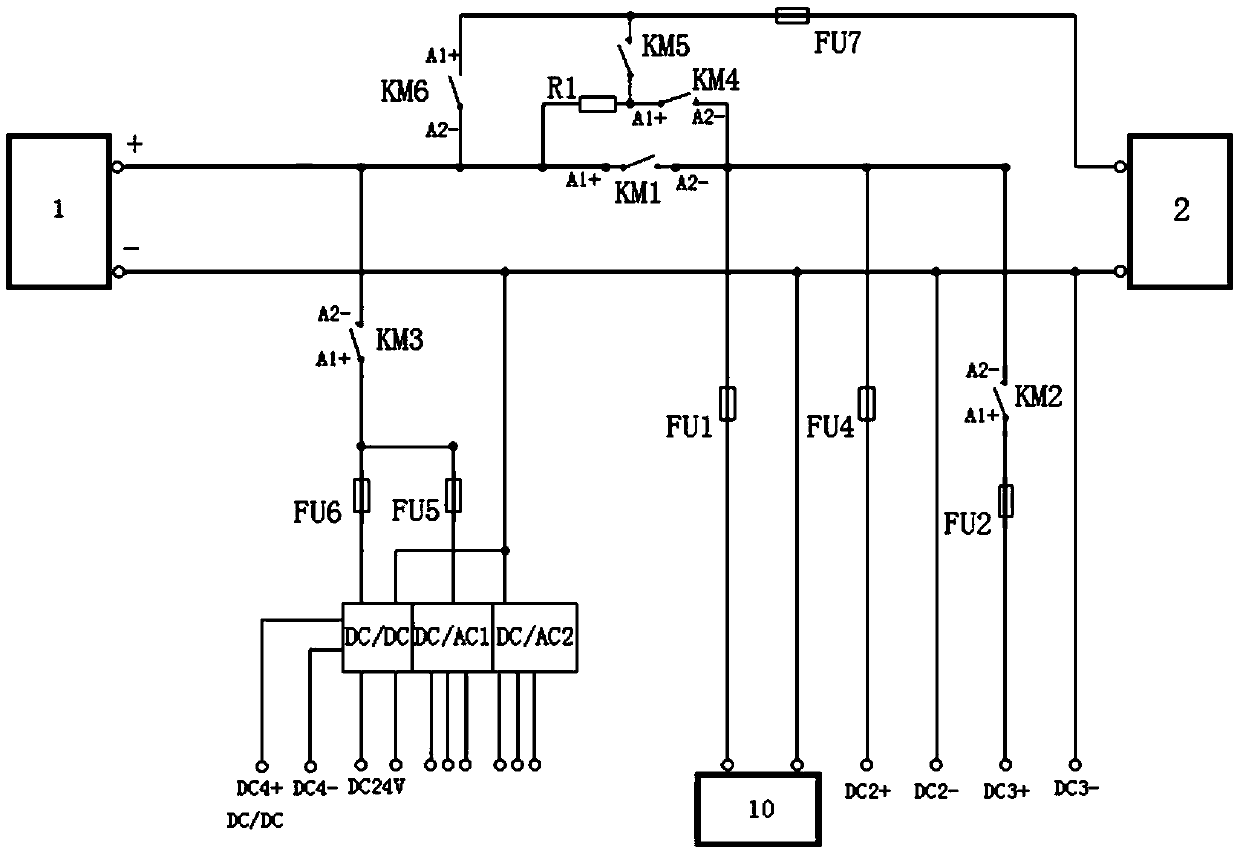 Power-on control protection system of fuel cell bus