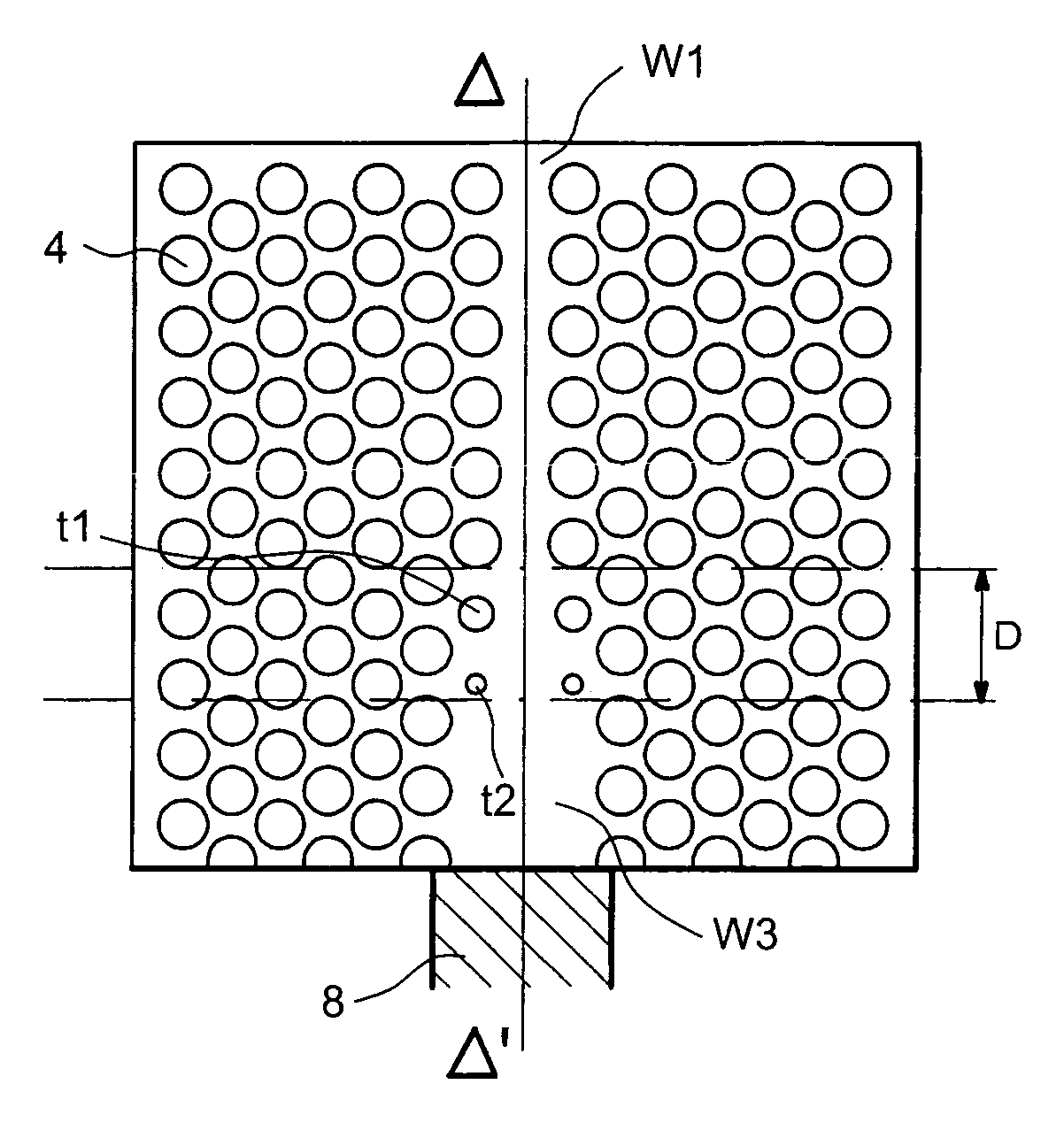 Photonic crystal structure for mode conversion