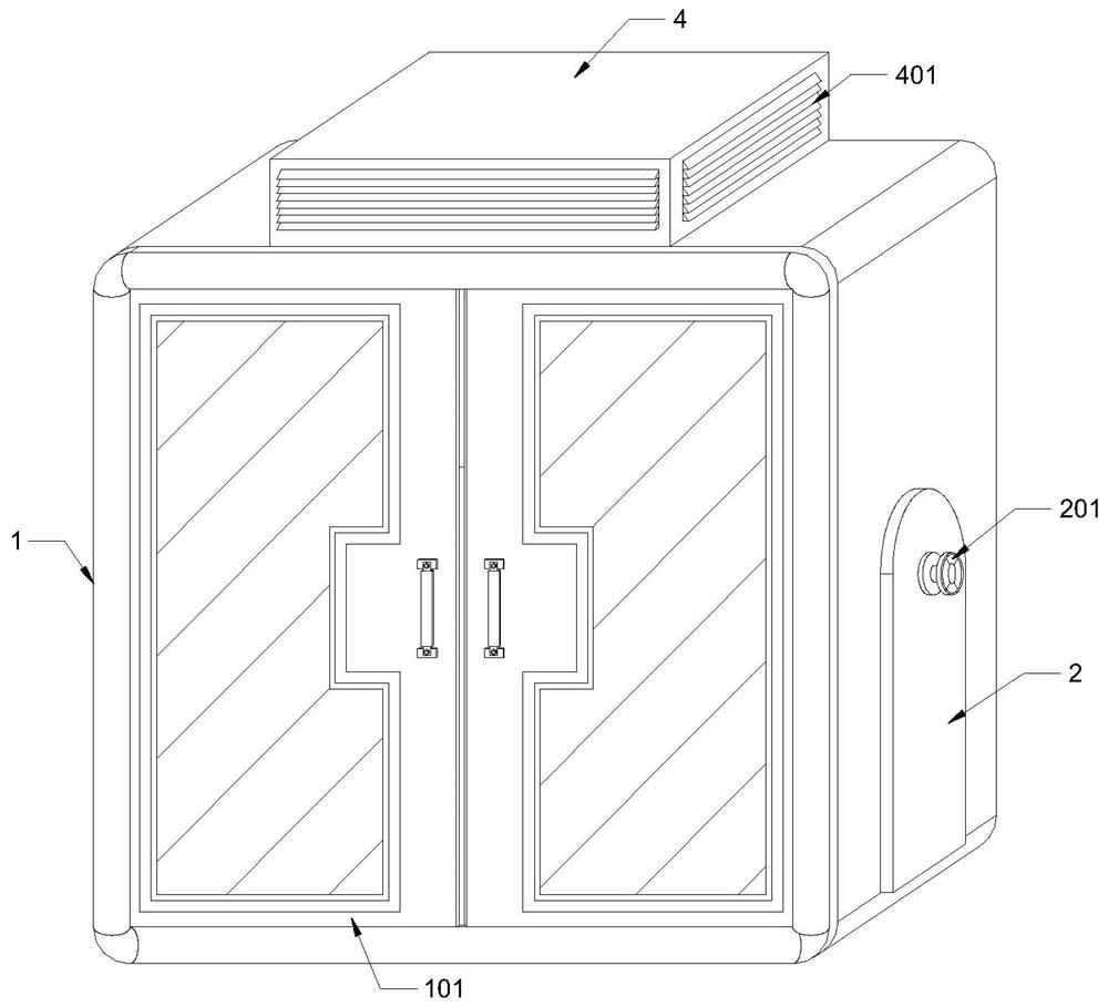 Moisture-proof and odor-removing movable wardrobe