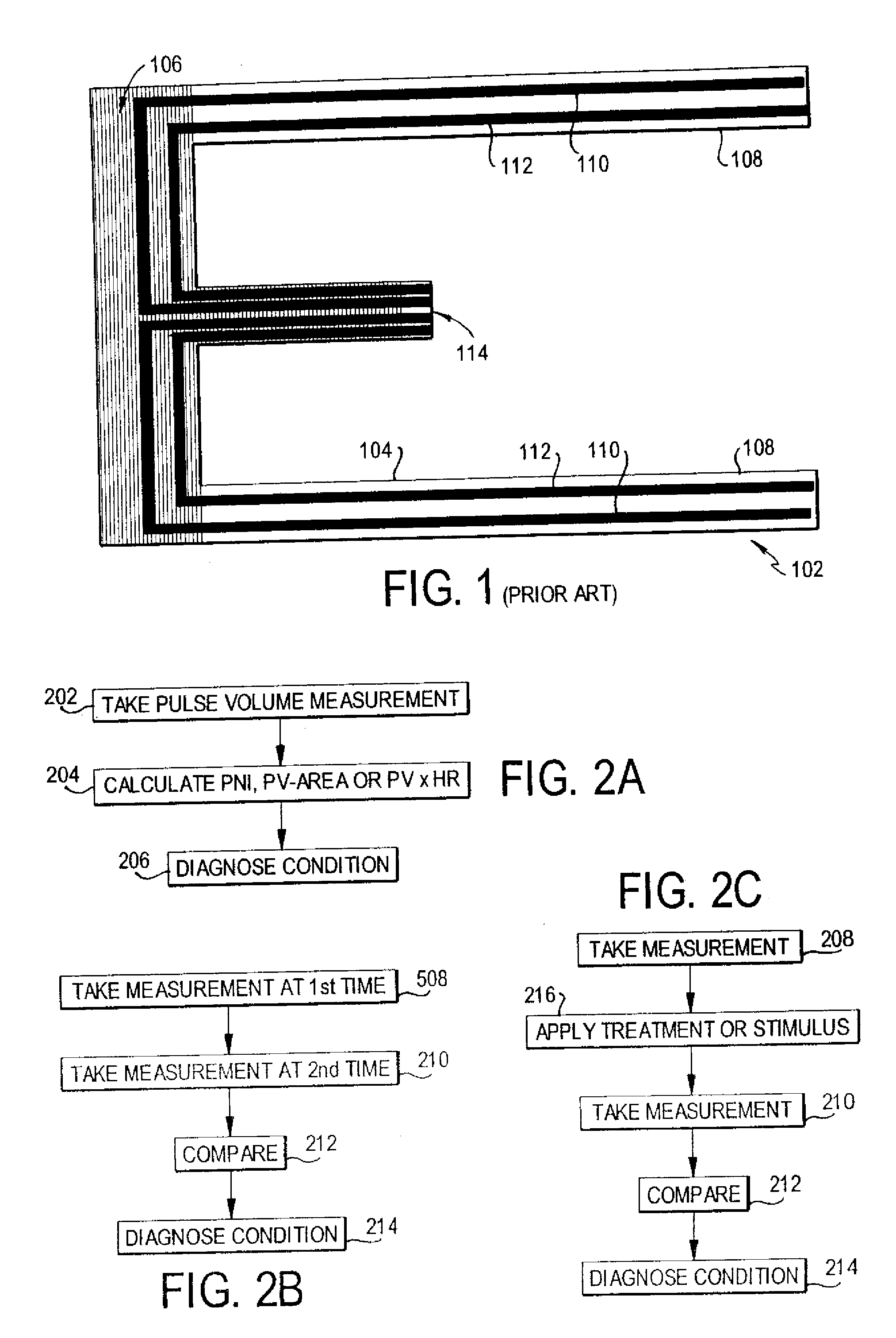 Methods of diagnosis using pulse volume measurement