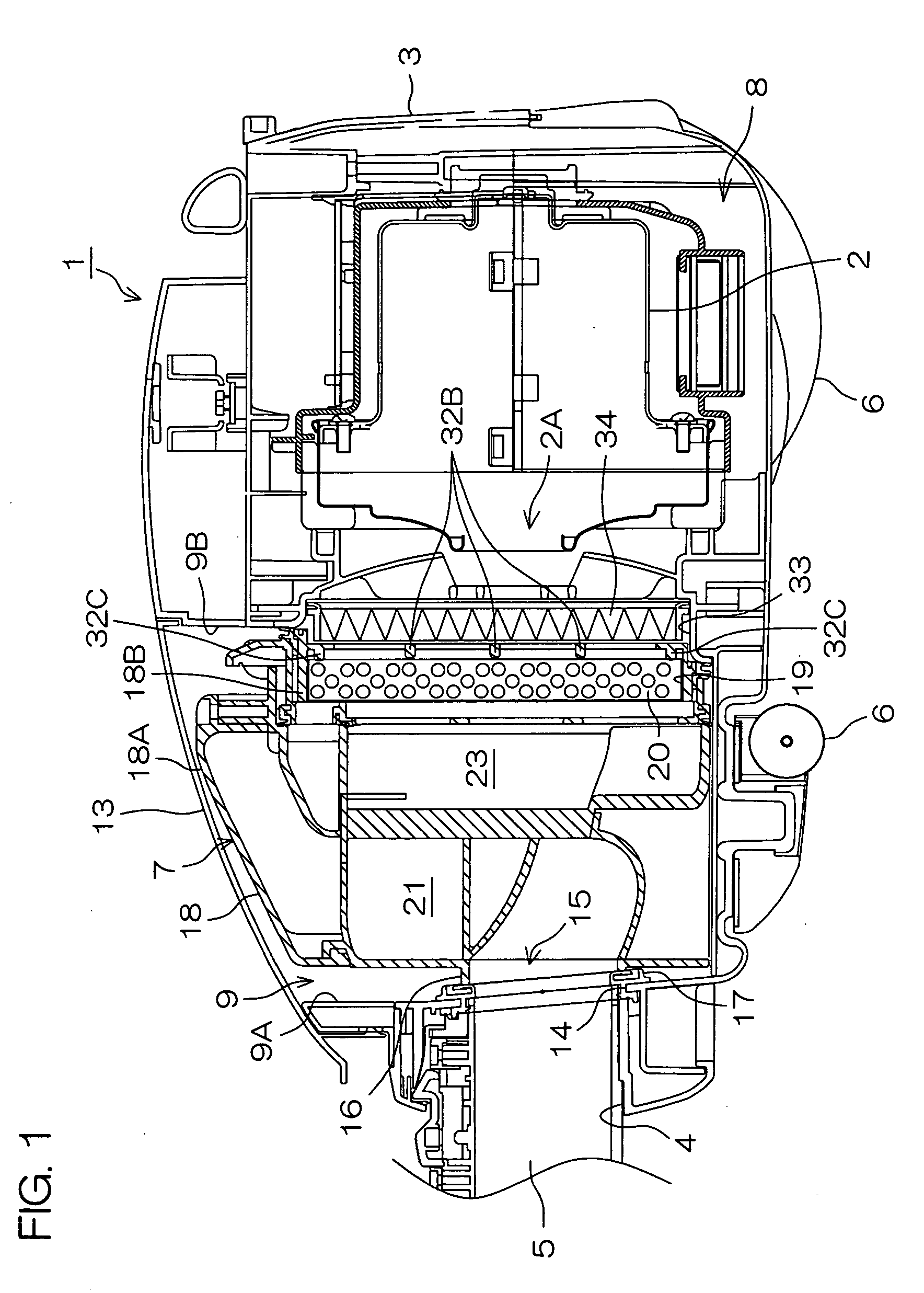 Electric vacuum cleaner and cyclonic dust collecting apparatus