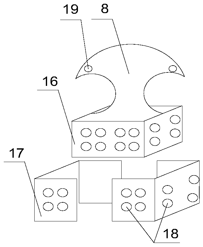 Vacuum rotating assisting device with fan-shaped iron handles