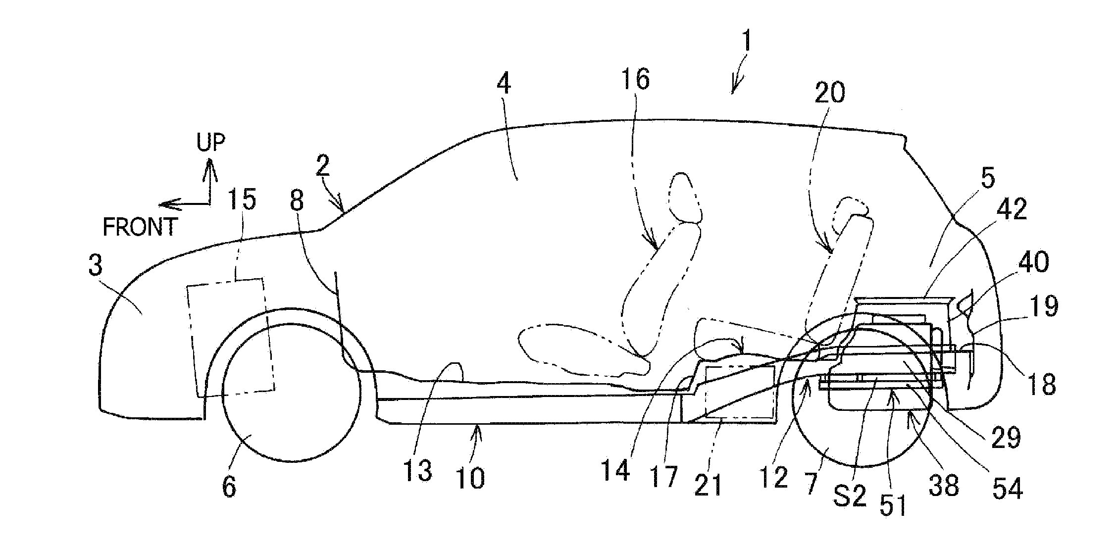 Battery pack mounting structure for electric car