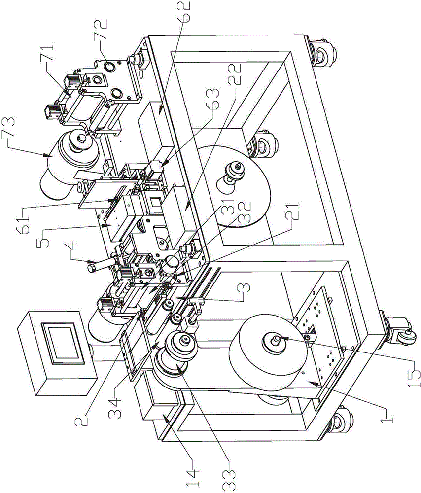 A flexible flat cable automatic slitting equipment