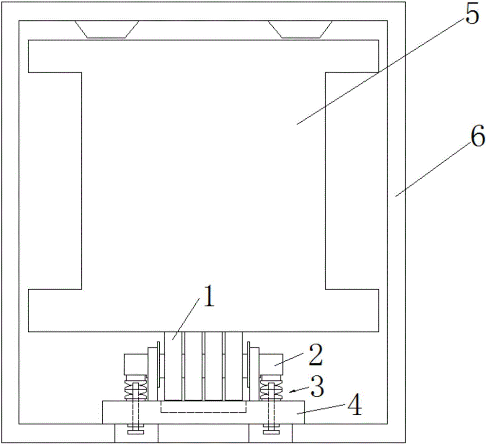 Automatic compensation type supporting wheel device and bridge type machining device comprising automatic compensation type supporting wheel device