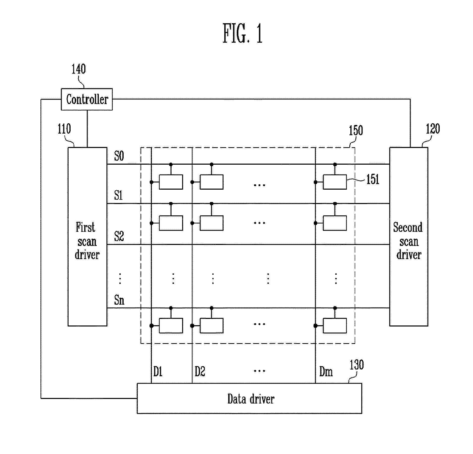 Display device having reduced scan signal delay and driving method therefor