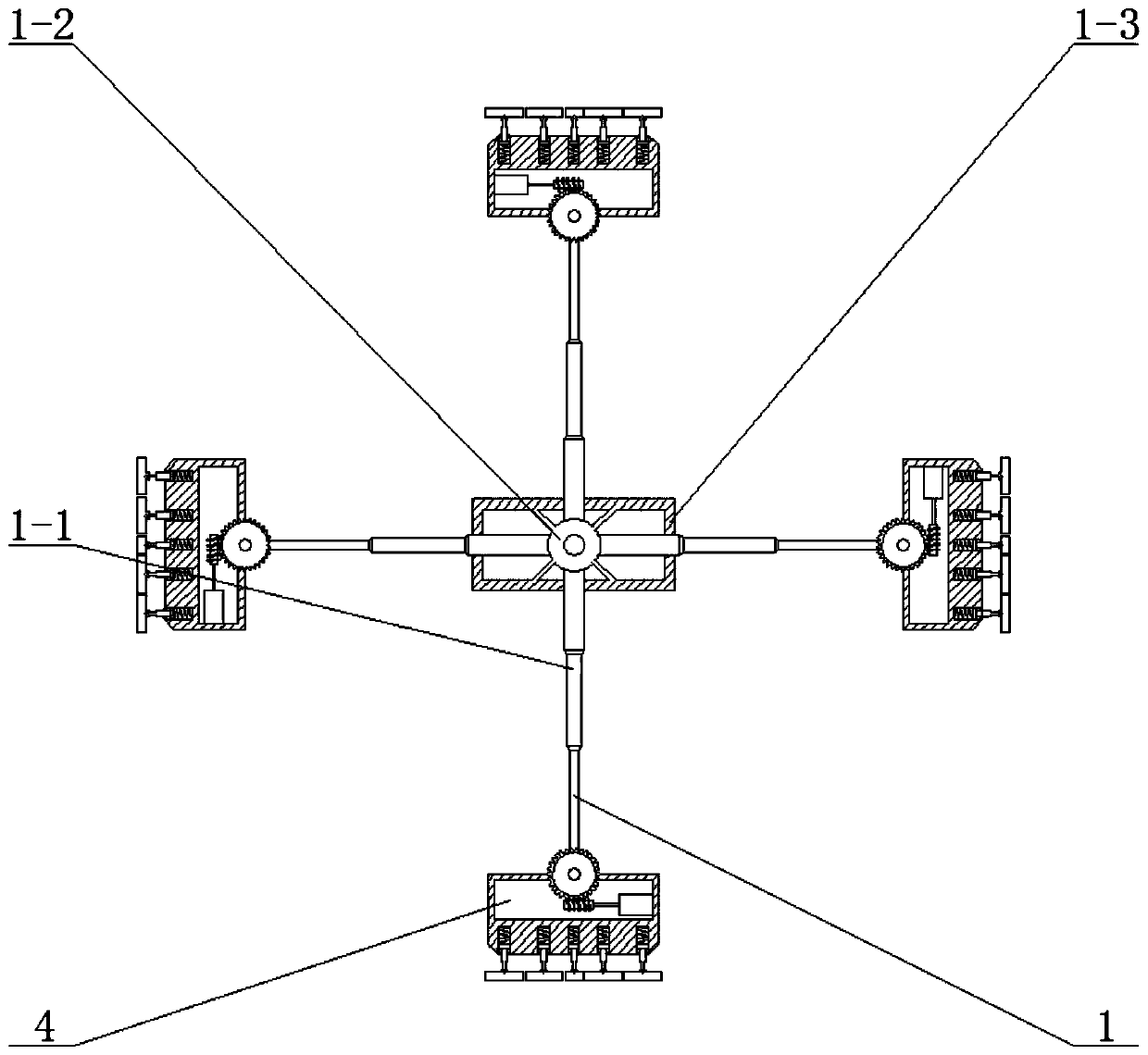 Walking method of pipeline robot