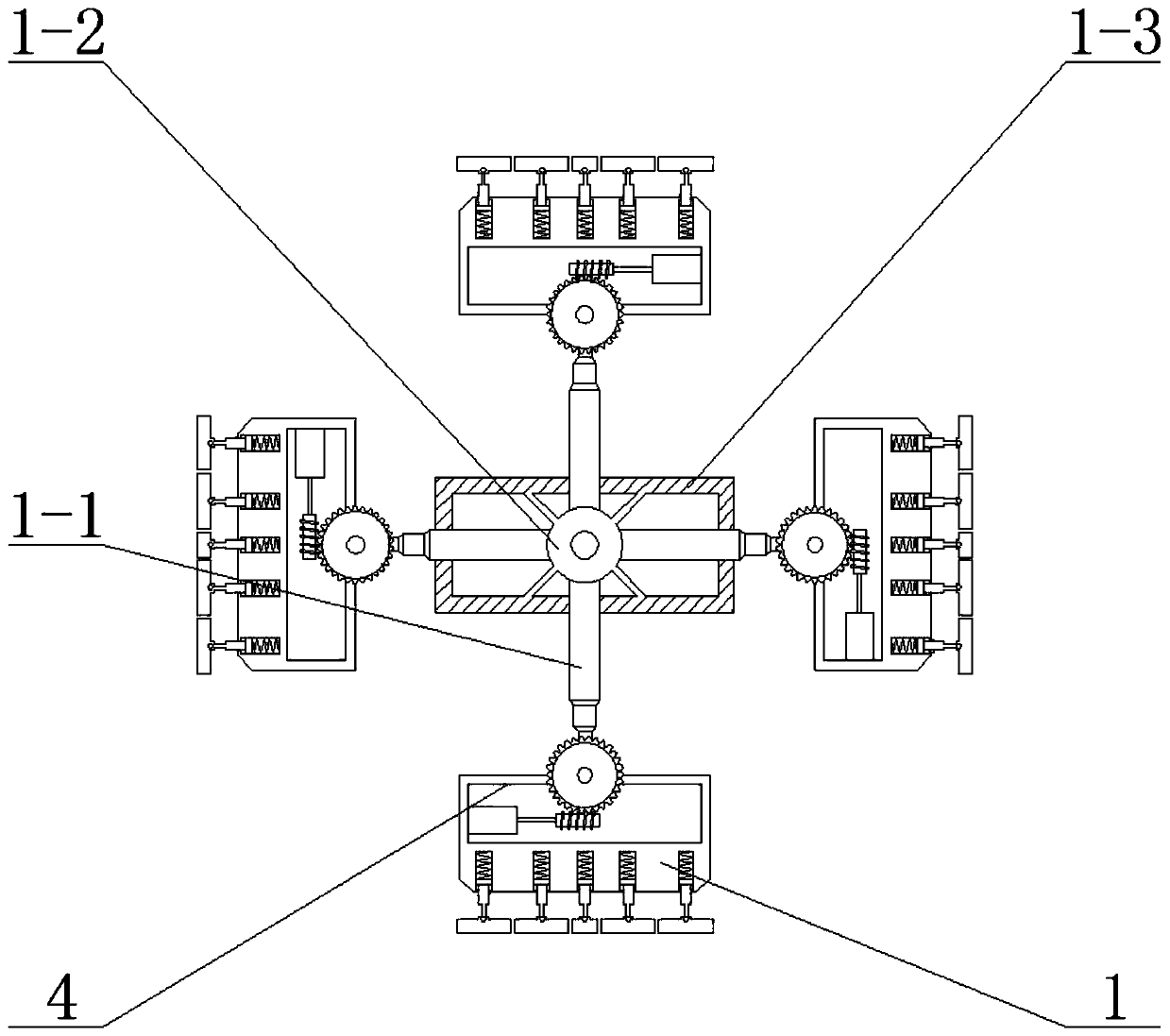 Walking method of pipeline robot