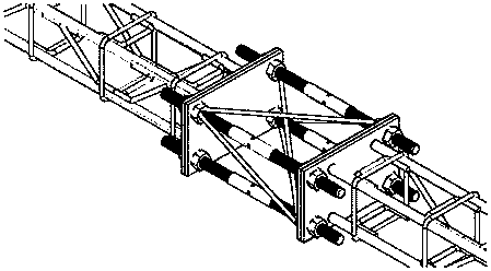 Stretchable quick stress compensation type steel frame connection structure