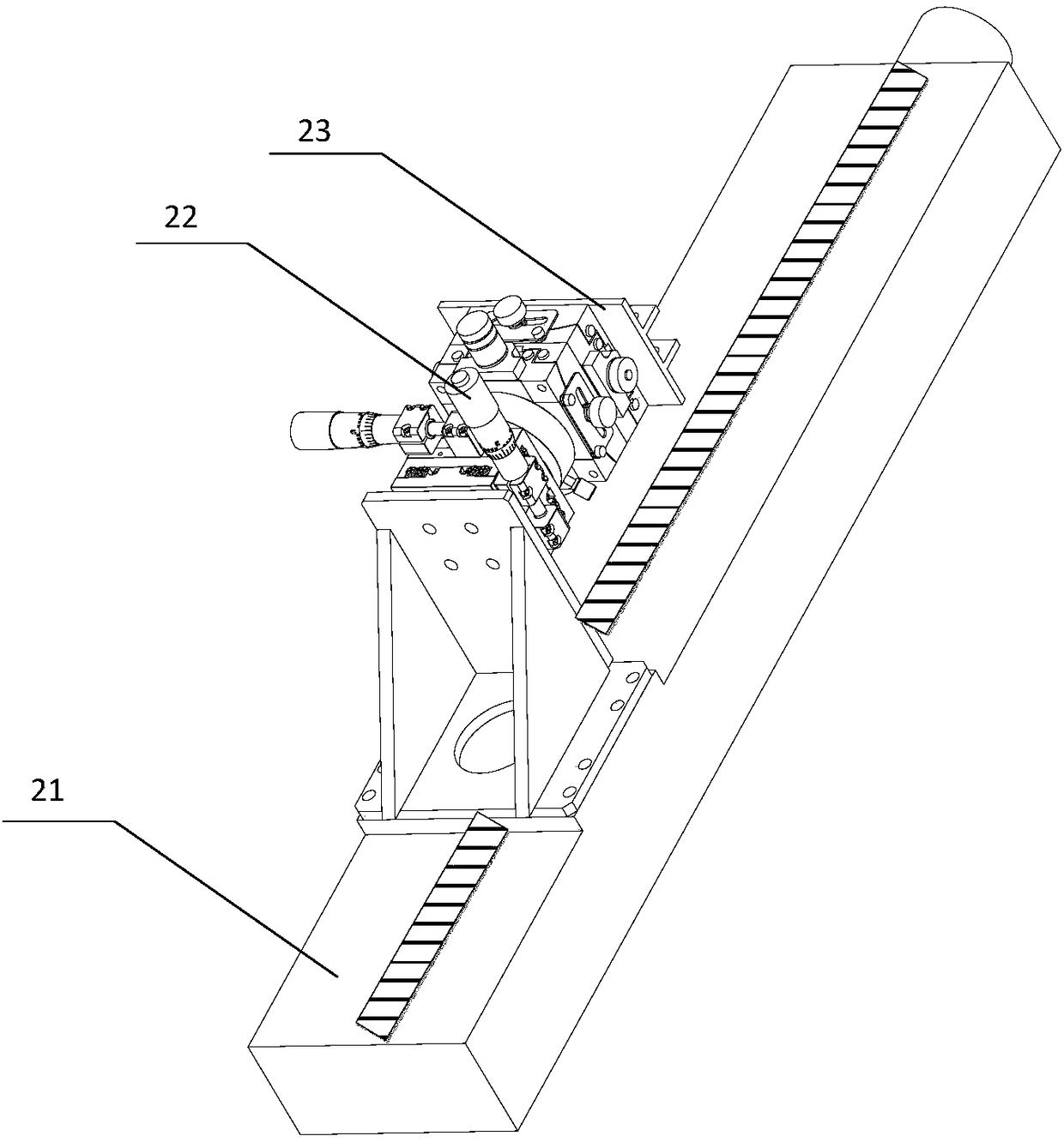 Multiple distance point laser three dimensional close-shot imaging simulation device and simulation method