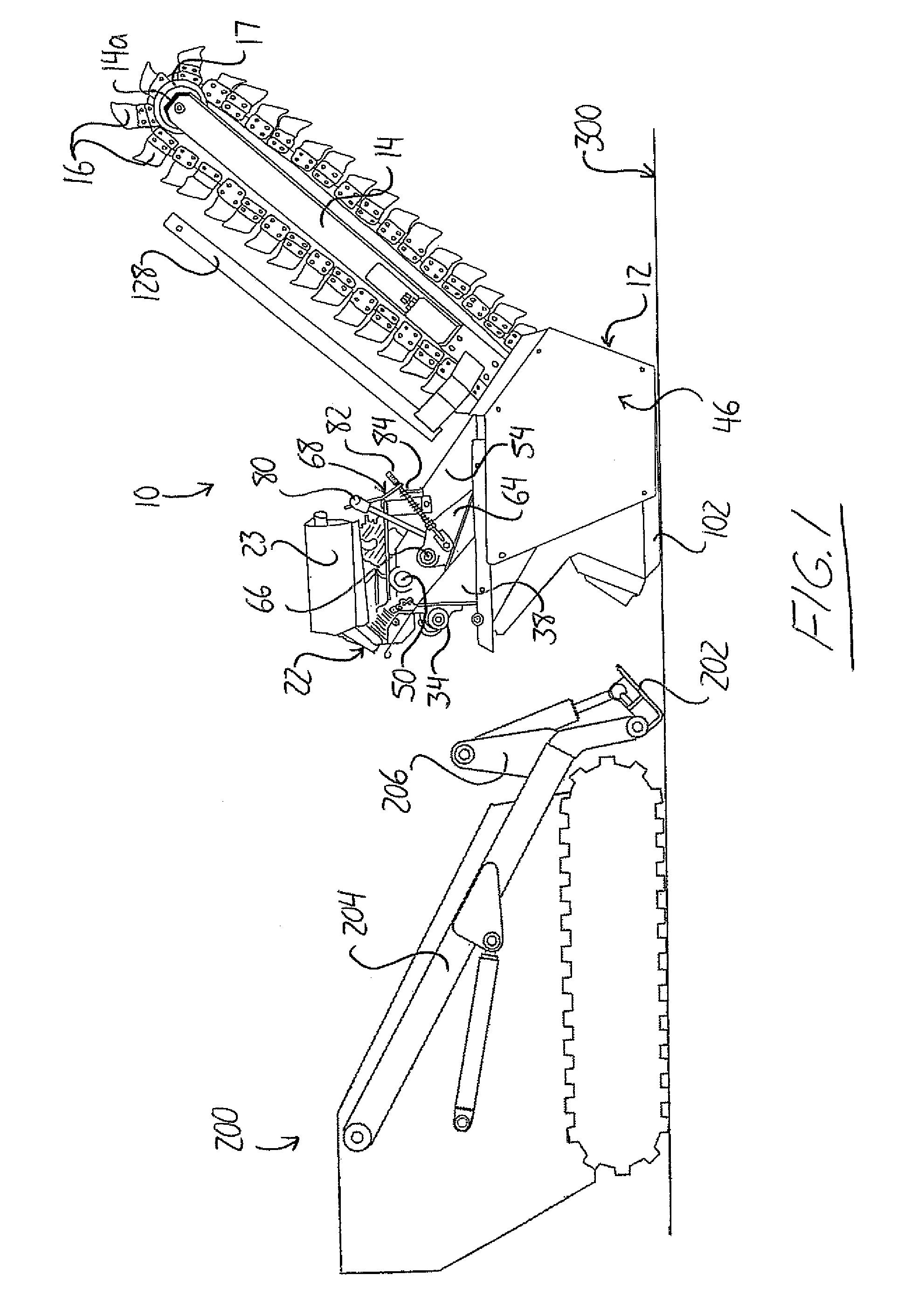 Trenching attachment having an internal combustion engine