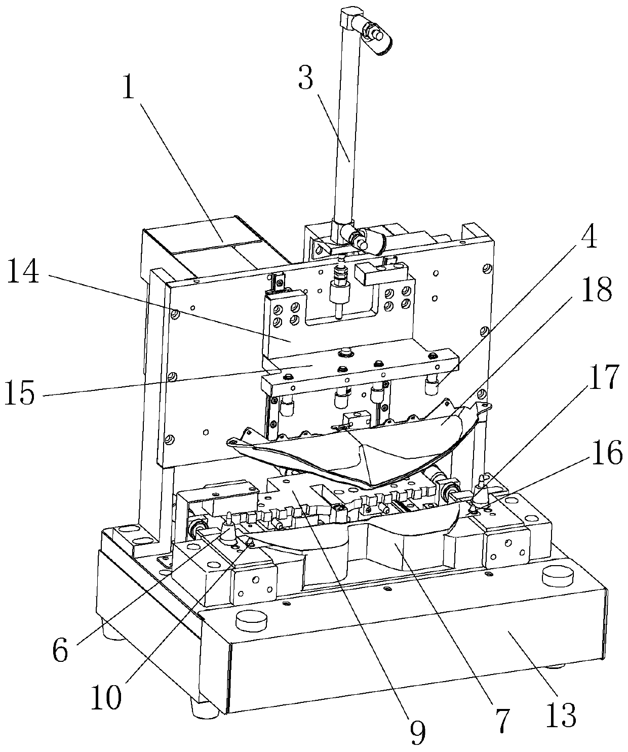 Special-shaped part film pasting device and method