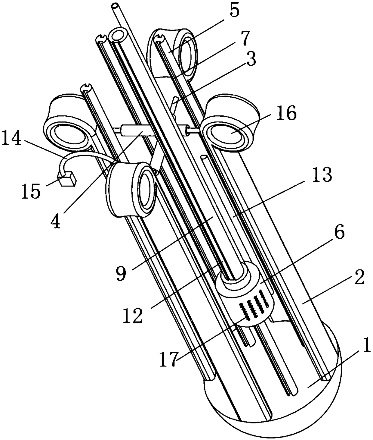 Spraying type drug applying device for clinical use in department of gynaecology and obstetrics