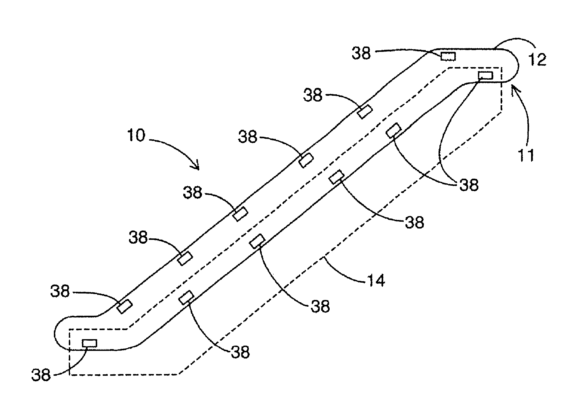 Illumination system for escalator handrails