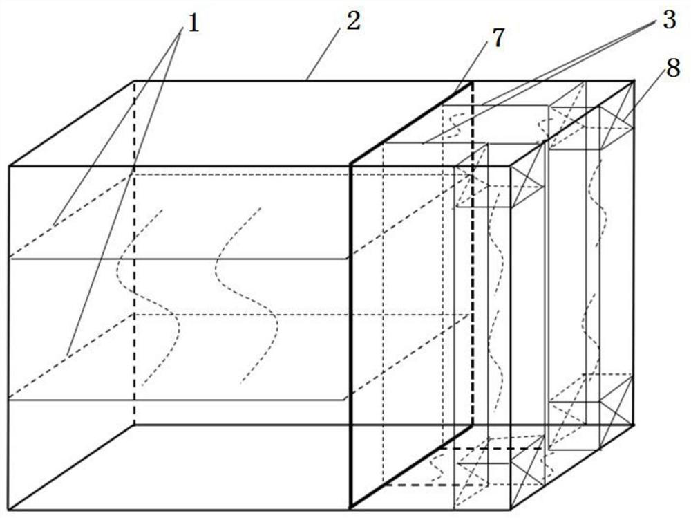 Liquid cooling heat dissipation device of orthogonal architecture subrack