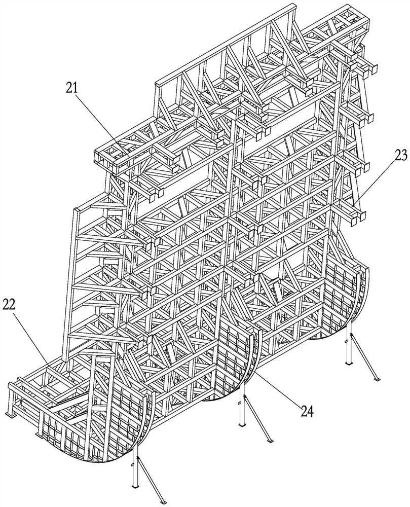 On-site manufacturing and mounting method and manufacturing and mounting equipment for ultra-large cylinder