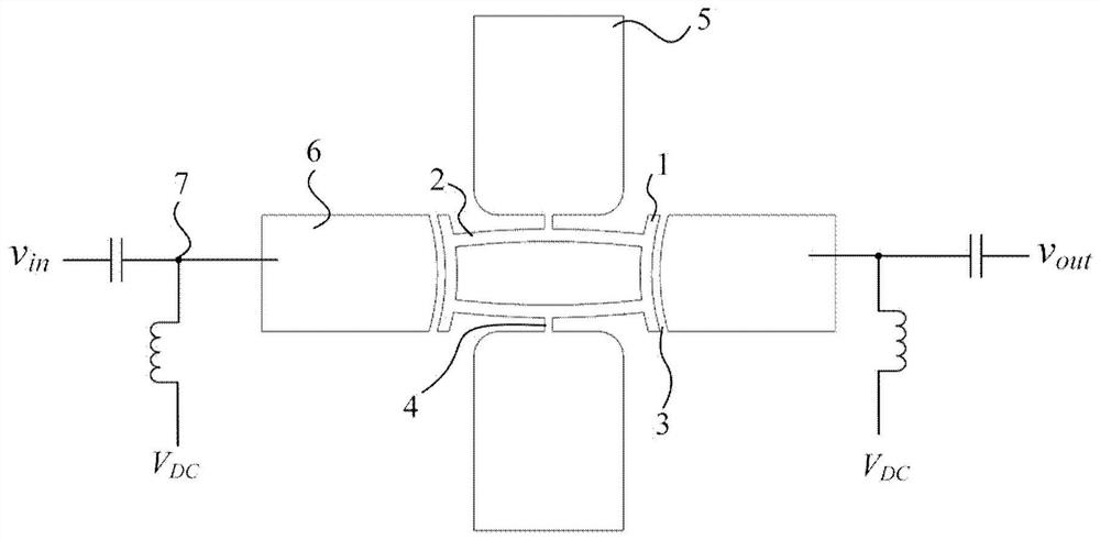 Multi-beam structure combined radio frequency micro electro mechanical system resonator and application