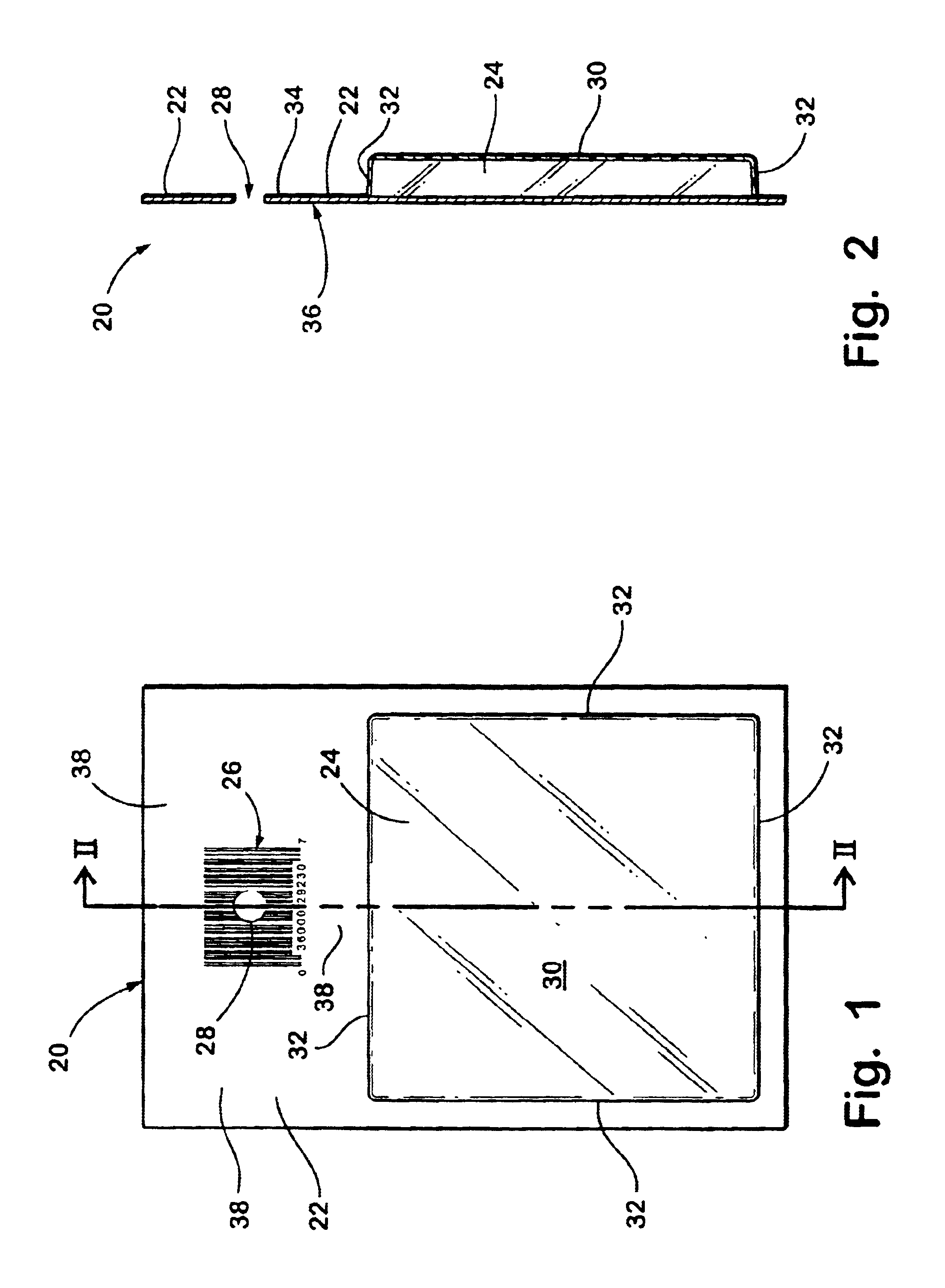 Package with aperture through product code