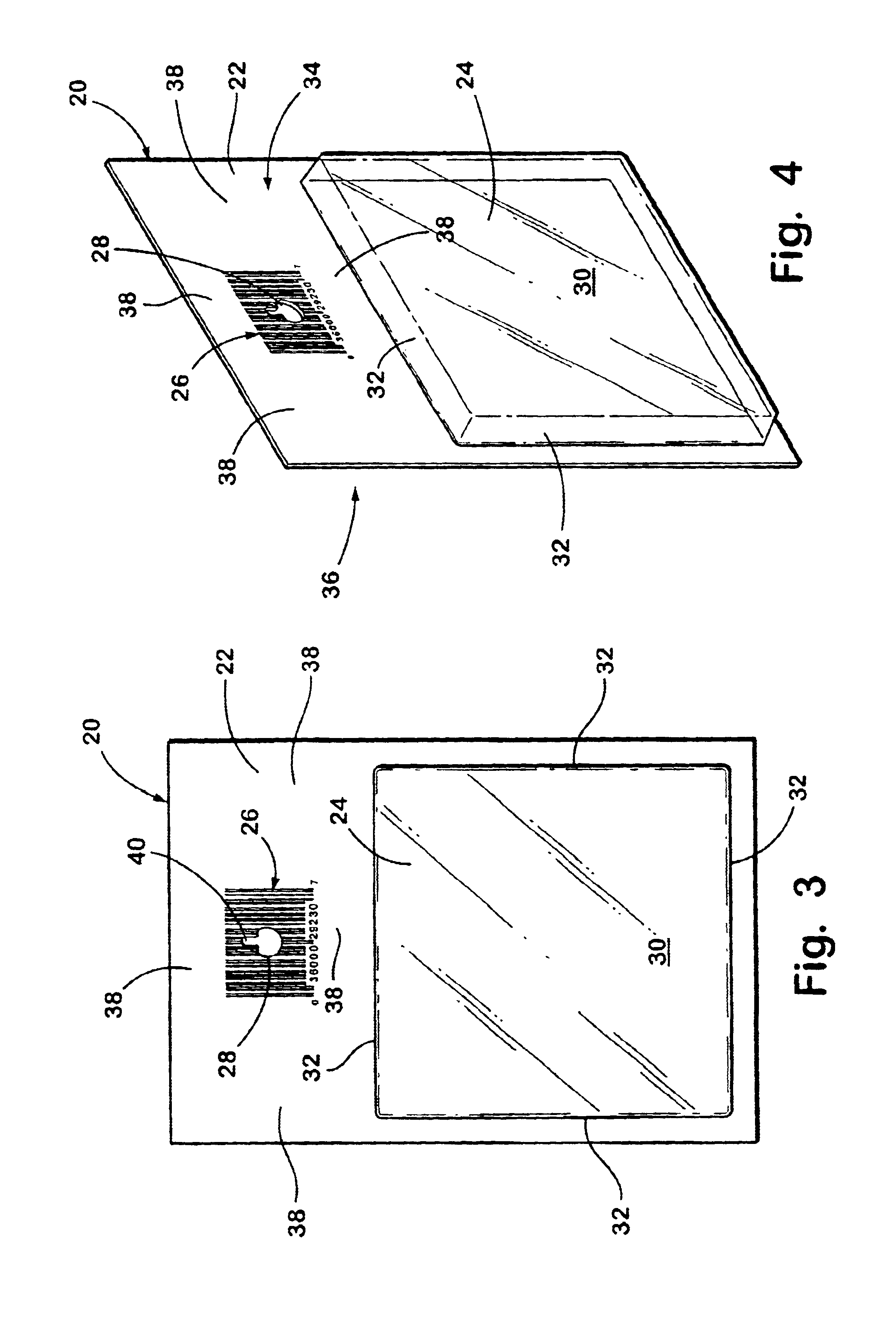 Package with aperture through product code