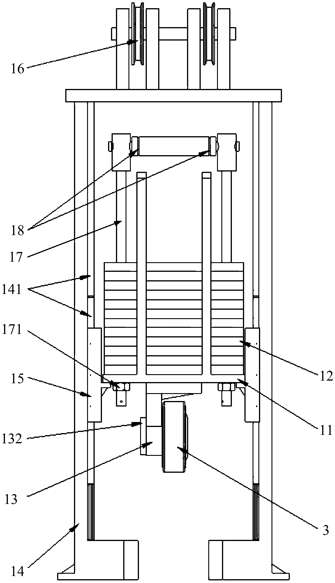 Tire rolling resistance coefficient measuring and testing device